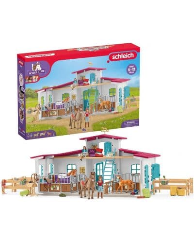 Игрален комплект Schleich Horse Club - Център за езда Лейксайд, 115 части