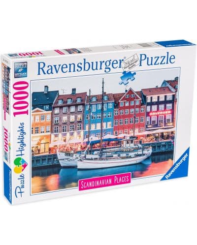Пъзел Ravensburger от 1000 части - Копенхаген, Дания