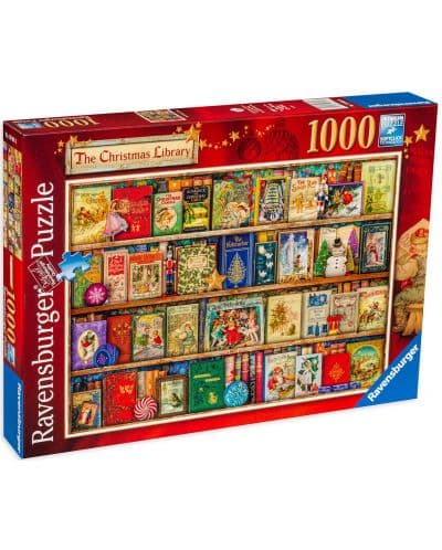 Пъзел Ravensburger от 1000 части - Коледна библиотека