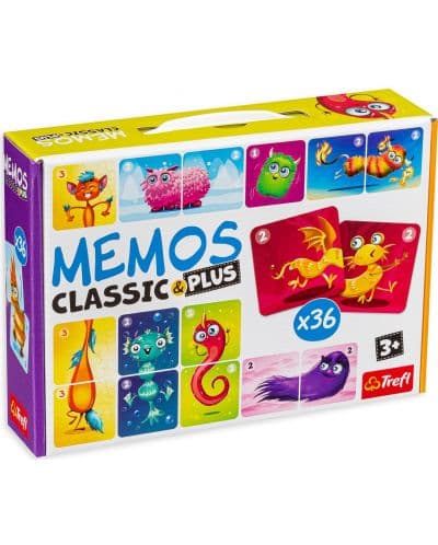 Настолна мемори игра Memos Classic&amp;plus - Сладки чудовища - Детска