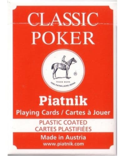 Карти за игра Piatnik - Classic Poker, червени