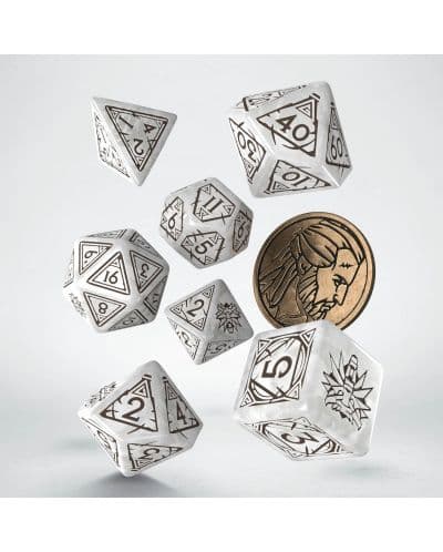 Комплект зарове The Witcher Dice Set: Geralt - The White Wolf (7)