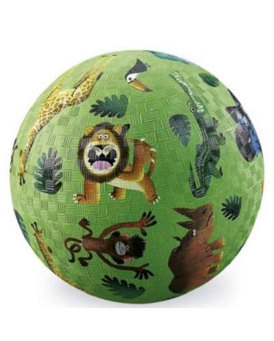 Детска топка за игра Crocodile Creek - Диви животни, 18 cm
