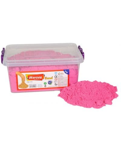 Kинетичен пясък Heroes - 5 kg, розов