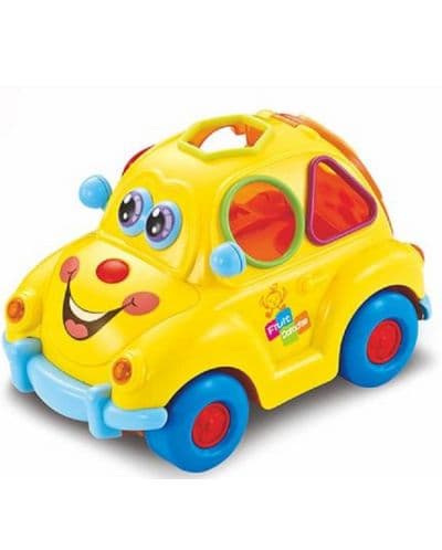 Детска играчка Hola Toys - Кола сортер, с музика и светлина