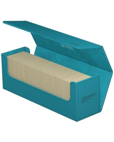 Кутия за съхранение на карти Ultimate Guard Arkhive XenoSkin - Monocolor Petrol (400+ бр.)