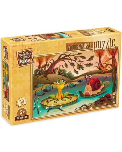 Дървен пъзел Art Puzzle от 50 части - Горски приятели