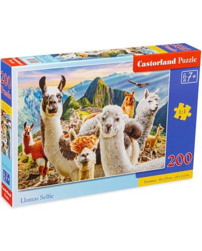 Пъзел Castorland от 200 части - Селфи с лами