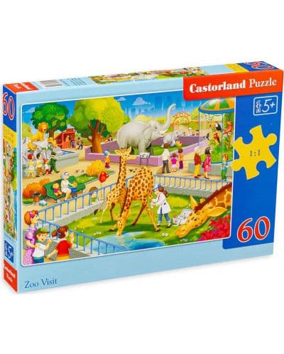 Пъзел Castorland от 60 части - В зоопарка