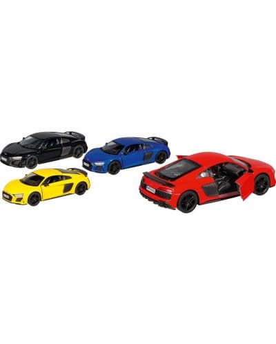 Детска играчка Goki - Метална количка, Audi R8 Coupе, асортимент