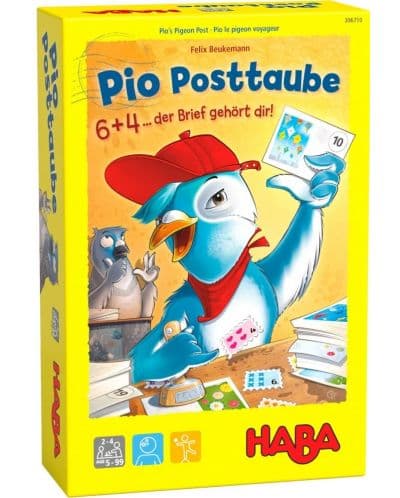 Детска настолна игра за смятане Haba - Пощата и гълъба