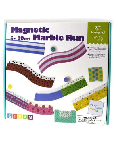 Детска игра Tooky Land - Магнитна писта с топчета, Marble Run