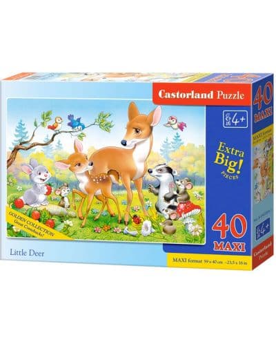 Пъзел Castorland от 40 XXL части - Приятели в гората