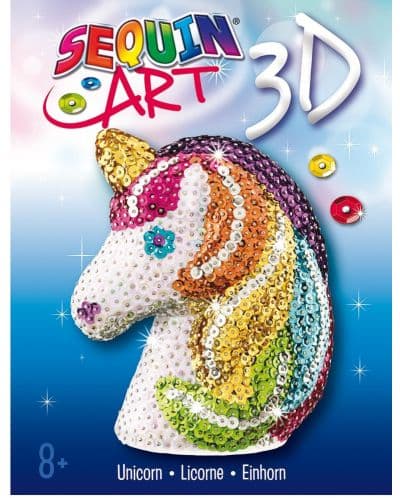 Творчески комплект Sequin Art - Направи си сам 3D еднорог от пайети