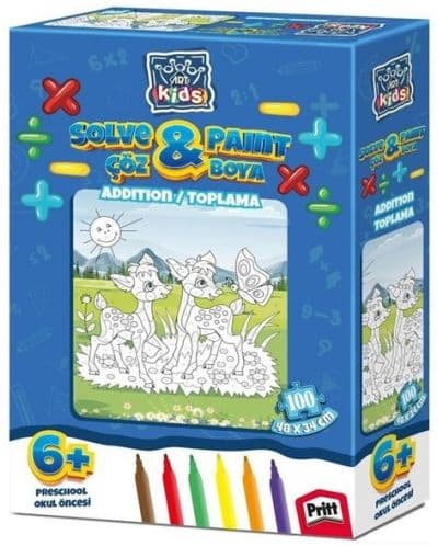 Пъзел за оцветяване Art Puzzle от 100 части - Животни