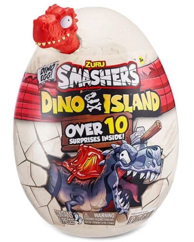 Детска играчка Zuru - Smashers Dino Island: Епично яйце с червен динозавър