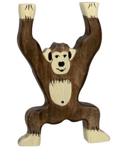 Дървена фигурка Holztiger - Стоящо шимпанзе