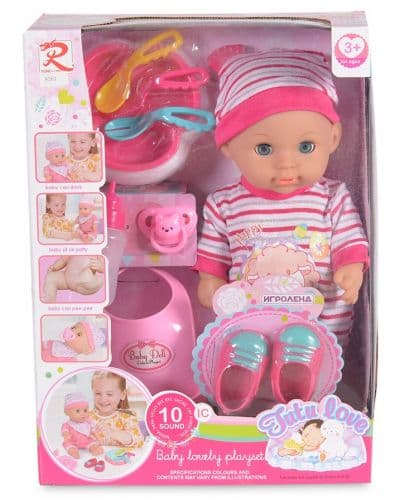 Пишкаща кукла Moni Toys - Многоцветна, 31 cm