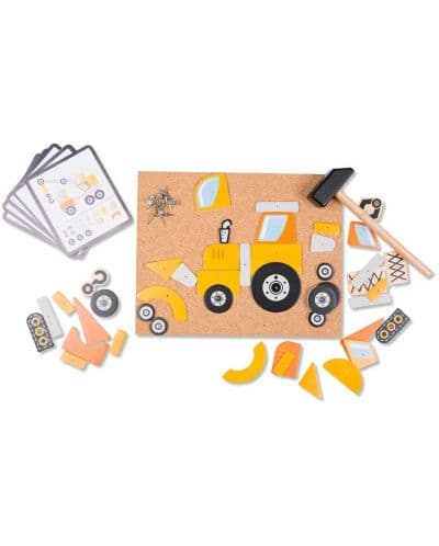 Игрален комплект Viga - Дизайнерска дъска, Превозни средства