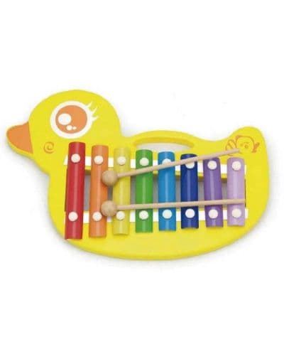 Дървена музикална играчка Viga - Ксилофон, пате