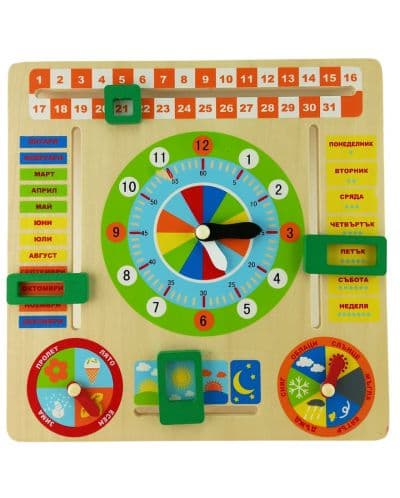 Дървена играчка Playsense - Календар