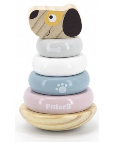 Играчка за нанизване Viga Toys PolarB - Куче кула