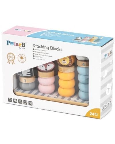 Дървена низанка Viga PolarB - Животни