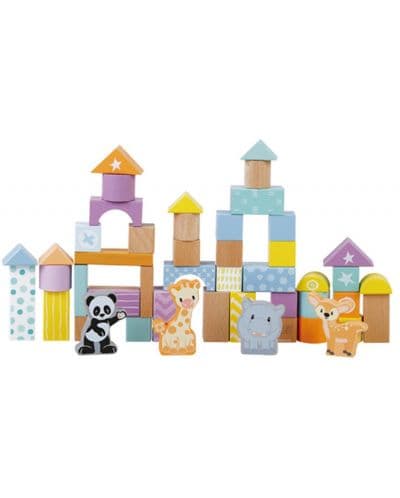 Игрален комплект Viga - Строител, Цирк, 50 части