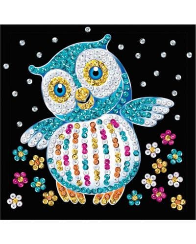 Творчески комплект Sequin Art - Изкуство с пайети за 60 минути, Бухалче