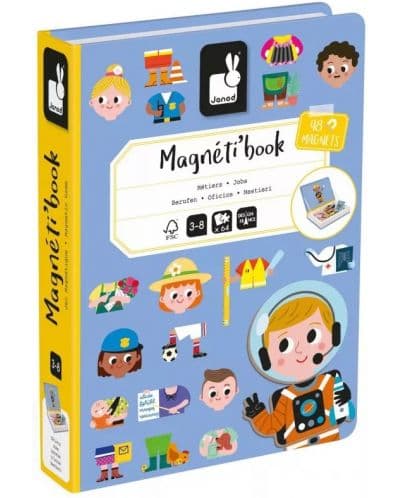 Детска магнитна книга Janod - Професии