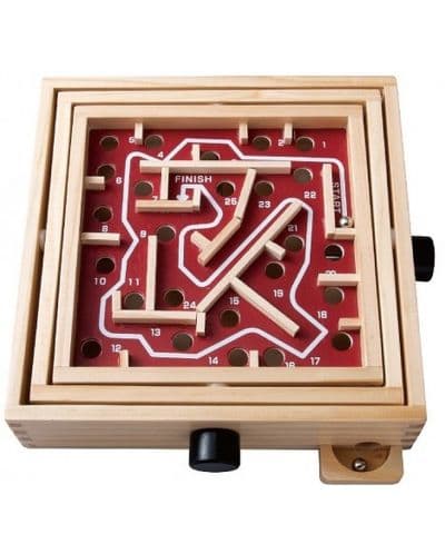 Дървен лабиринт с топче с 25 дупки Acool Toy