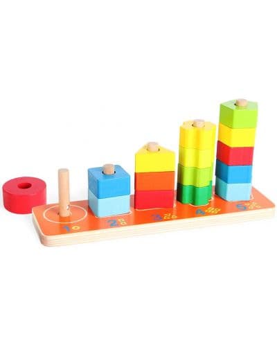 Игрален комплект Acool Toy - Сортер с геометрични форми, 16 части