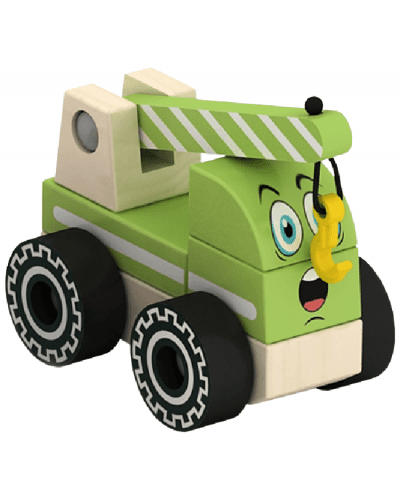 Дървена играчка за сглобяване Acool Toy – Кран, 5 части