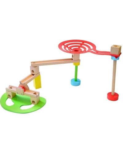 Дървена писта Acool Toy - С падащи топчета