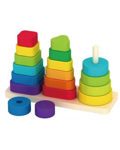 Дървена играчка за нанизване Acool Toy - С 3 оси