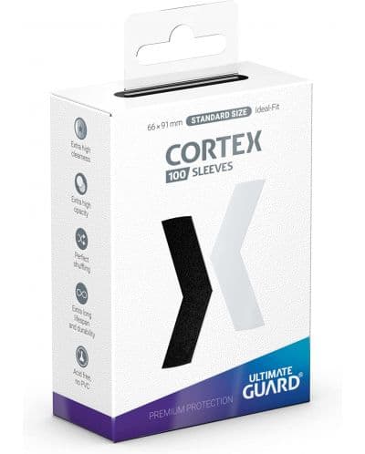 Протектори Ultimate Guard Cortex Sleeves Standard Size, черни (100 бр.)