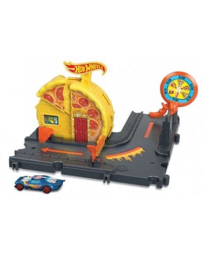 Писта Hot Wheels City exporer - Бензиностанция-пица с количка