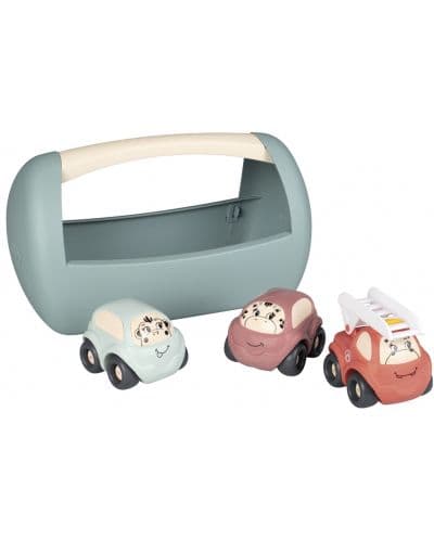 Детски комплект Smoby - Превозни средства в кутия, 3 броя