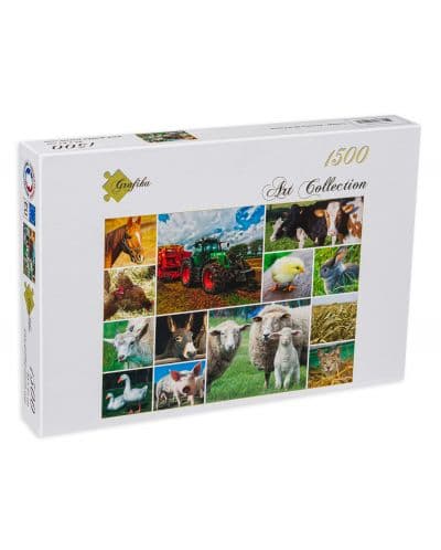 Пъзел Grafika от 1500 части - Селскостопански животни