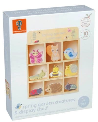 Игрален комплект Orange Tree Toys - Дървени градински животни