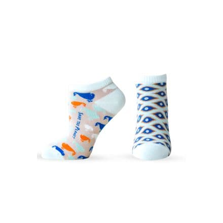 HAPPY FOOTTOPIA Чорапи къс конч бамбук кит, 39-42