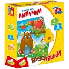 настолна игра с велкро лепенки Лакомства кой какво обича да похапва 18,7x18,7x4,5