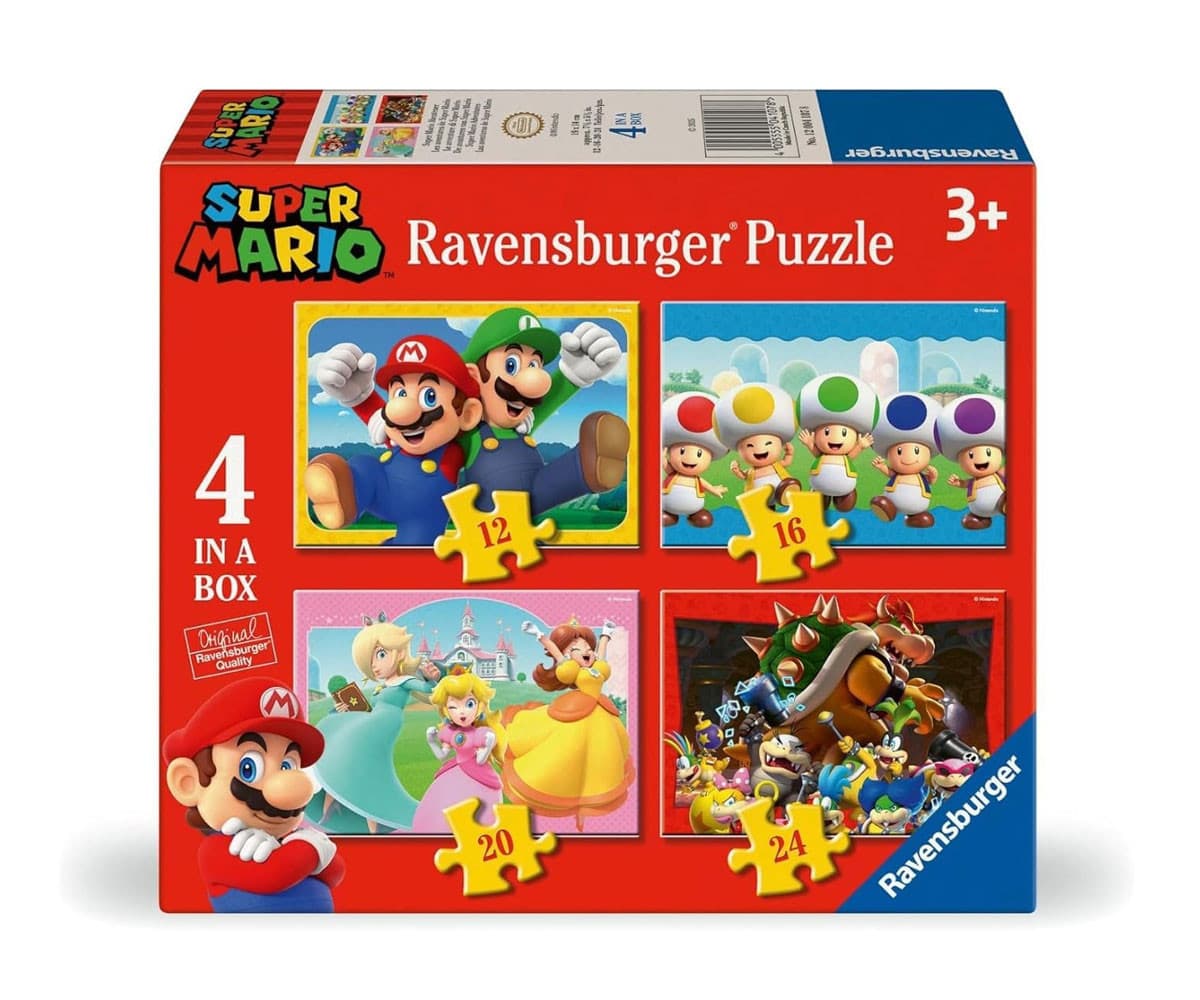 Пъзел Ravensburger 4-в-1: 12/16/20/24 ел. - Супер Марио