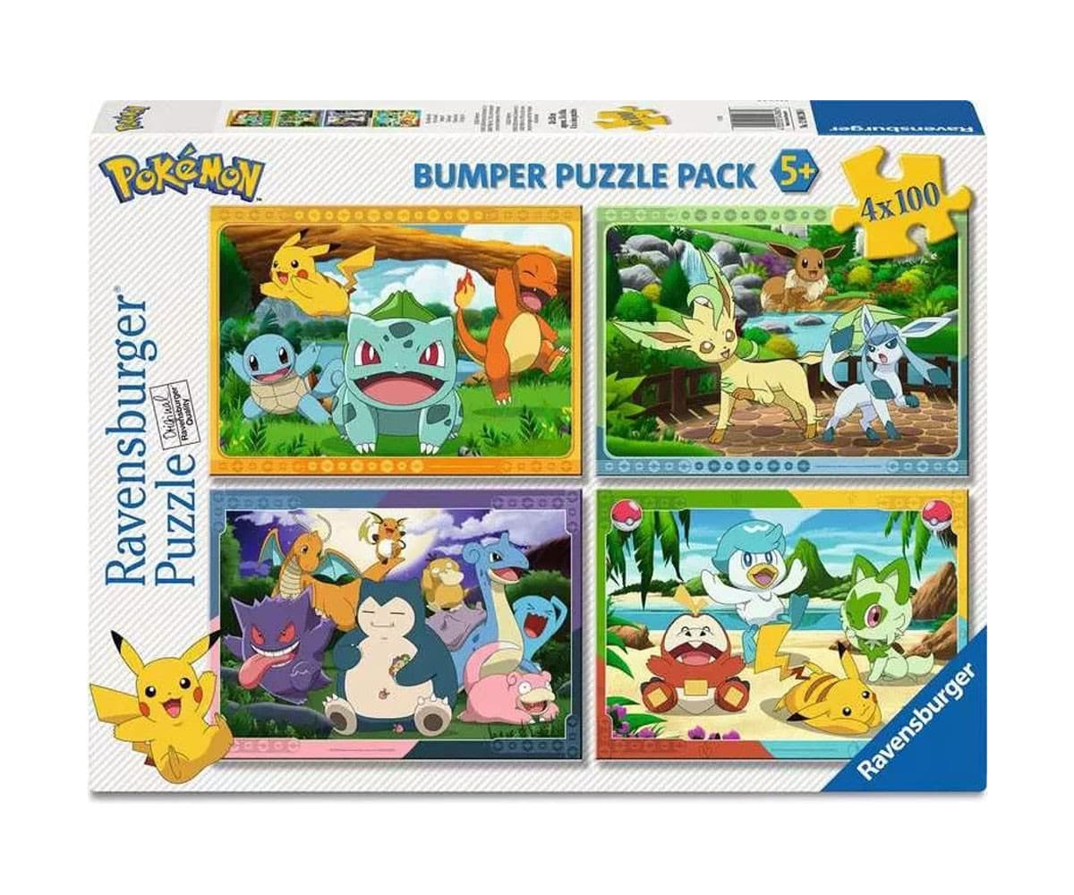 Пъзел Ravensburger 4x100 ел. - Покемон