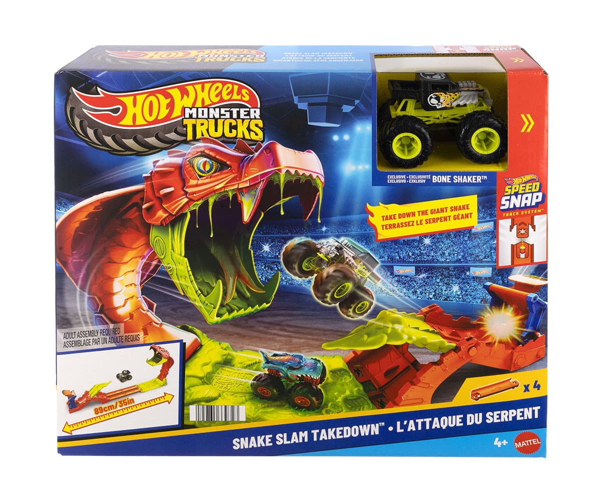 Hot Wheels - Монстер Тракс: Комплект със змийска каскада