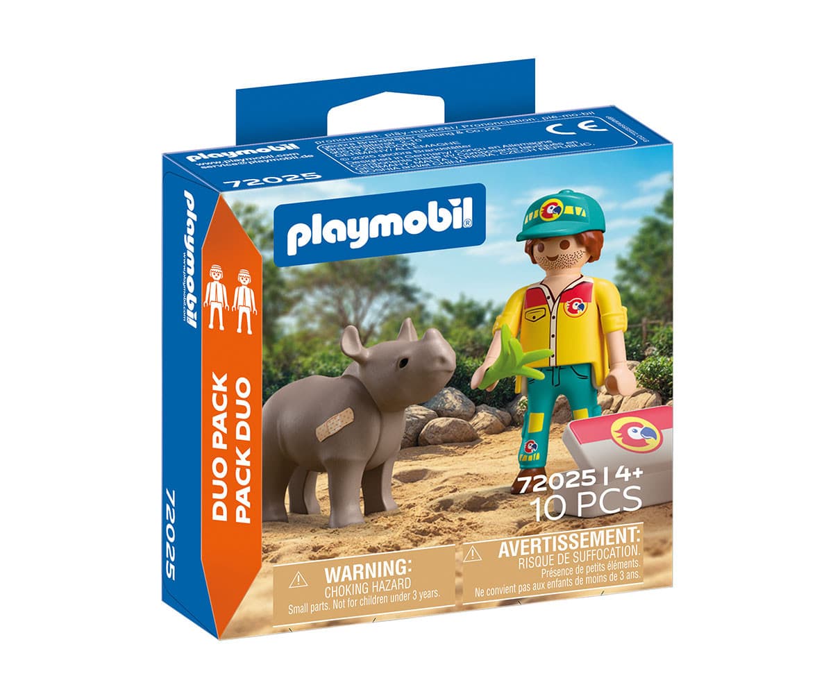 Playmobil - Рейнджър с носорог