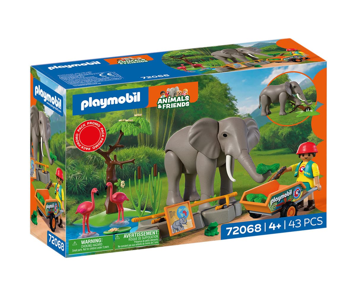 Playmobil - Слон с гледач в зоопарк