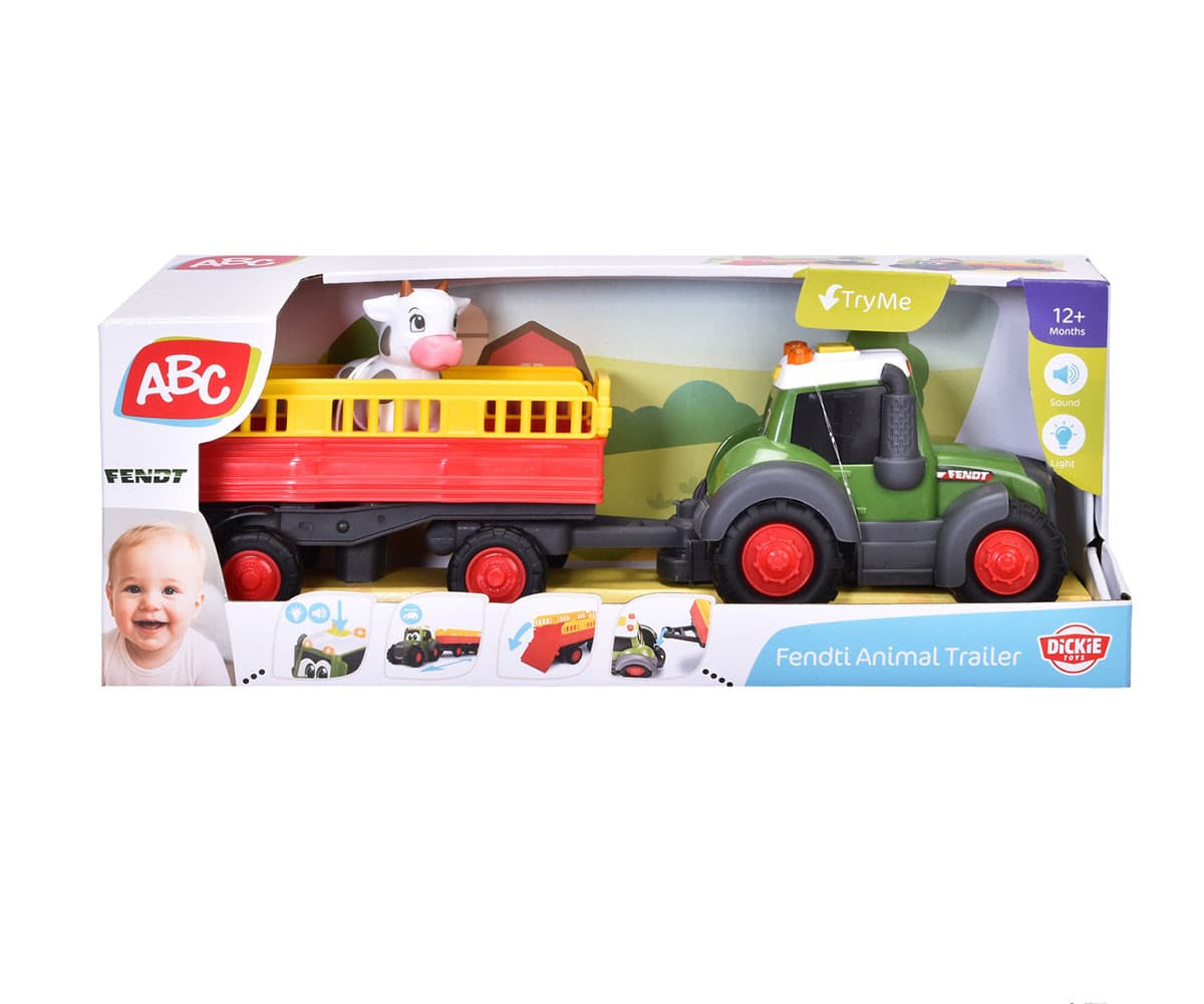 Simba ABC - Трактор с ремарке и фермерски животни, 30 см