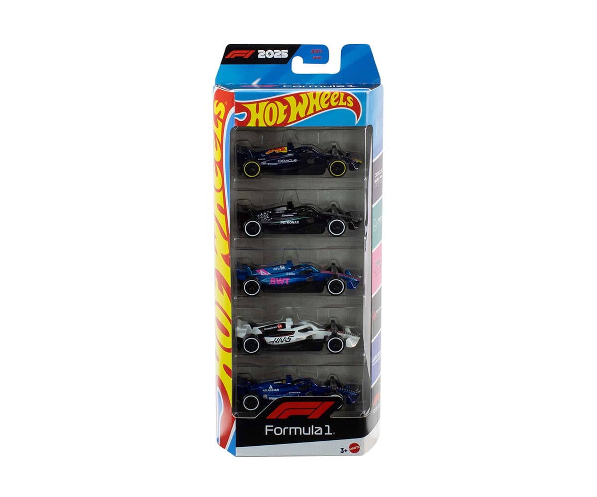 Hot Wheels - Комплект 5 броя колички Формула 1