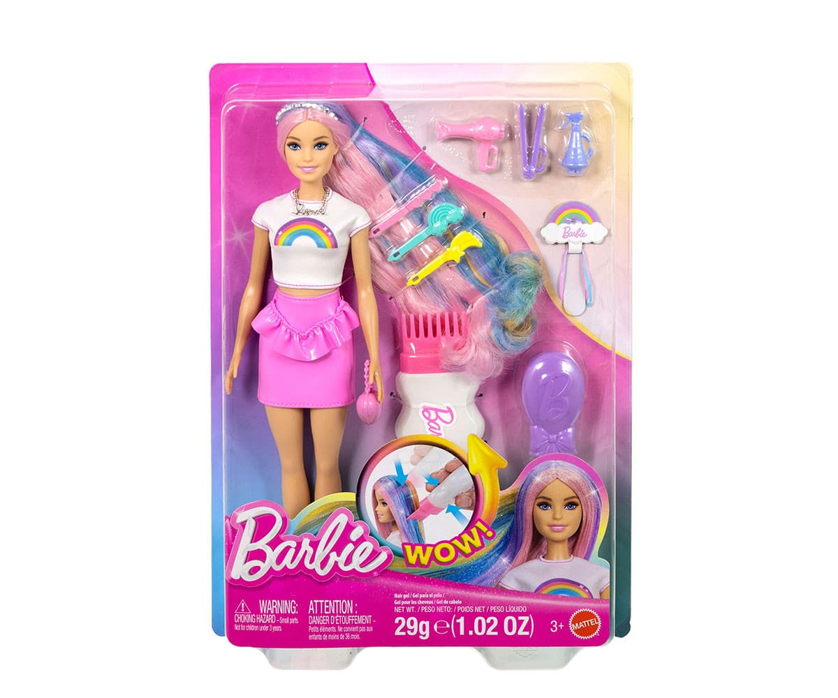 Кукла Barbie - Барби с шарена коса и аксесоари за прически